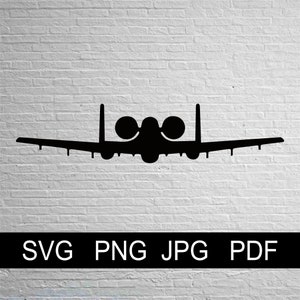 Vector A-10 Warthog - SVG Png Jpg Pdf Studio, Studio3, Silhouette Cameo, Cricut, Instant Download A10