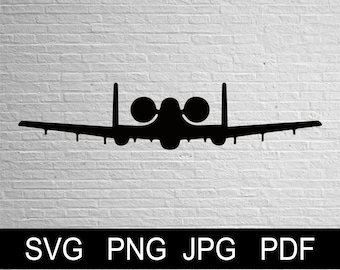 Vector A-10 Warthog - SVG Png Jpg Pdf Studio, Studio3, Silhouette Cameo, Cricut, Instant Download A10