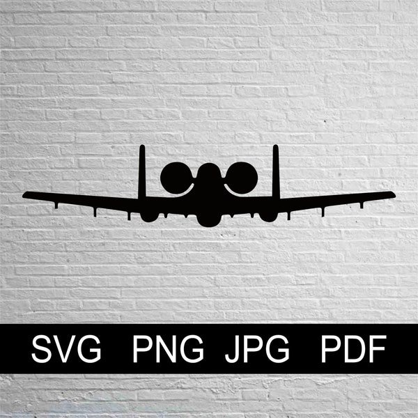 Vector A-10 wrattenzwijn - SVG Png Jpg Pdf Studio, Studio3, Silhouette Cameo, Cricut, Instant Download A10
