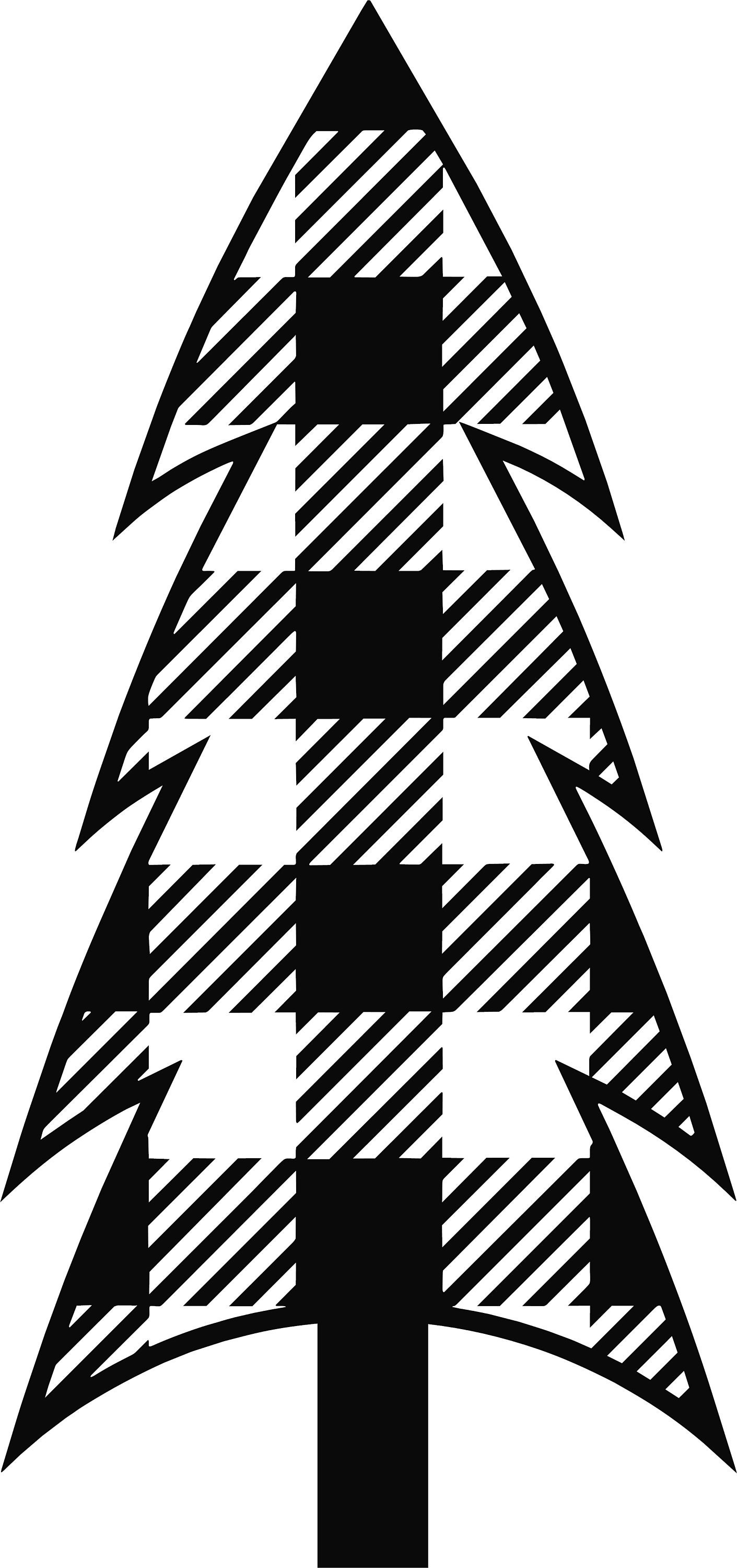 Vector PLAID CHRISTMAS TREE svg Png Jpg Pdf Studio Etsy