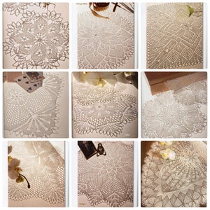 Crochet lace pattern Knit lace pattern Knit tablecloth Crochet tablecloth Knit doily patterns Knitting lace pdf image 2