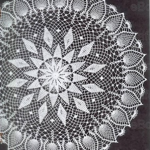 Crochet doily pattern | Crochet lace pattern  Crochet doily Crochet lace pattern Pineapple crochet pattern