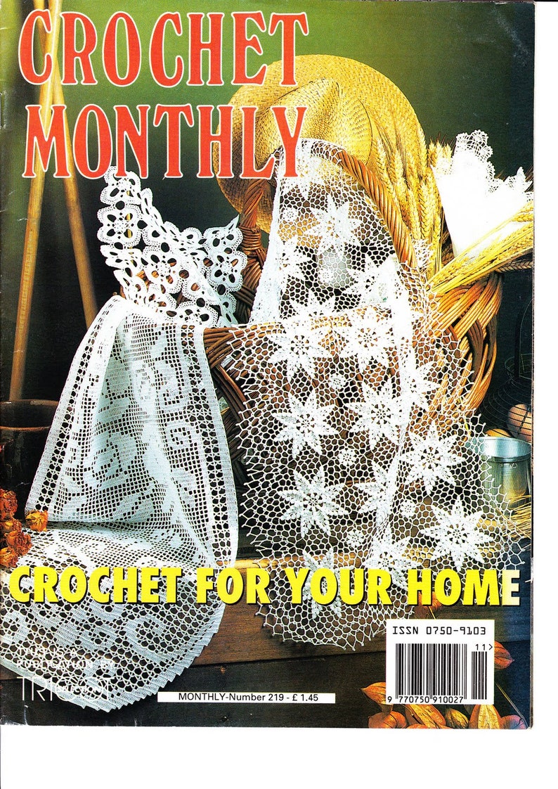 Ebook Crochet Monthly 219 Crochet Book Crochet Doilies Magazine Doily
