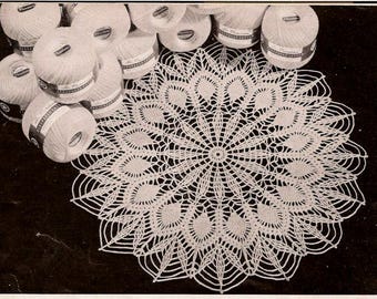 50s Vintage doily pattern | Crochet vintage lace doily | pdf file | Pineapple crochet | vintage 50s doily | Lacework vintage