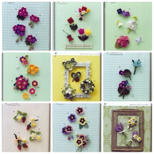 Crochet english garden | Crochet flower pdf | Crochet accessories | Japonese ebook | Crochet motif pdf file crochet