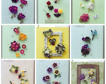 Crochet english garden | Crochet flower pdf | Crochet accessories | Japonese ebook | Crochet motif pdf file crochet