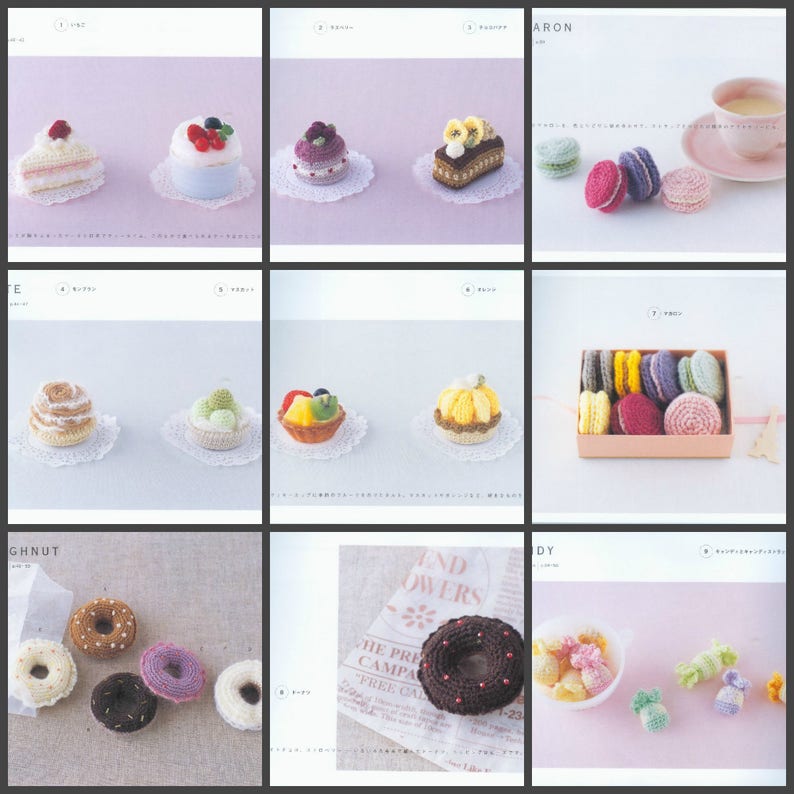 Crochet food ebook Japonese food book Amigurumi food Amigurumi - Etsy