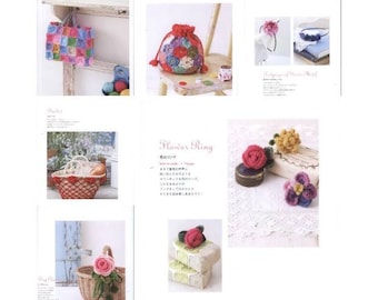 Ebook tricot au crochet | Fleurs d'été au crochet | Fleur de printemps en tricot | Motif floral au crochet | Ebook Motifs tricotés au Japon | Cahier de fleurs au crochet