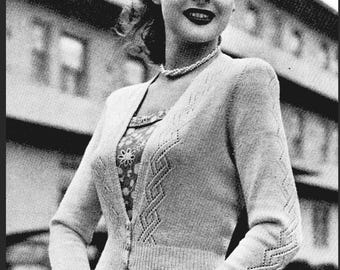 Vintage 50s knitiing top | Knitting blouse pattern | 50-s short sleeve knitting top
