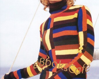 Knitting colorblock pullover