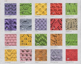 Knitting pattern ebook | Kniit stitches | Knitting ebook | Knitting borders | Knitting mini motifs | Knittinf motifs | Knit  applique