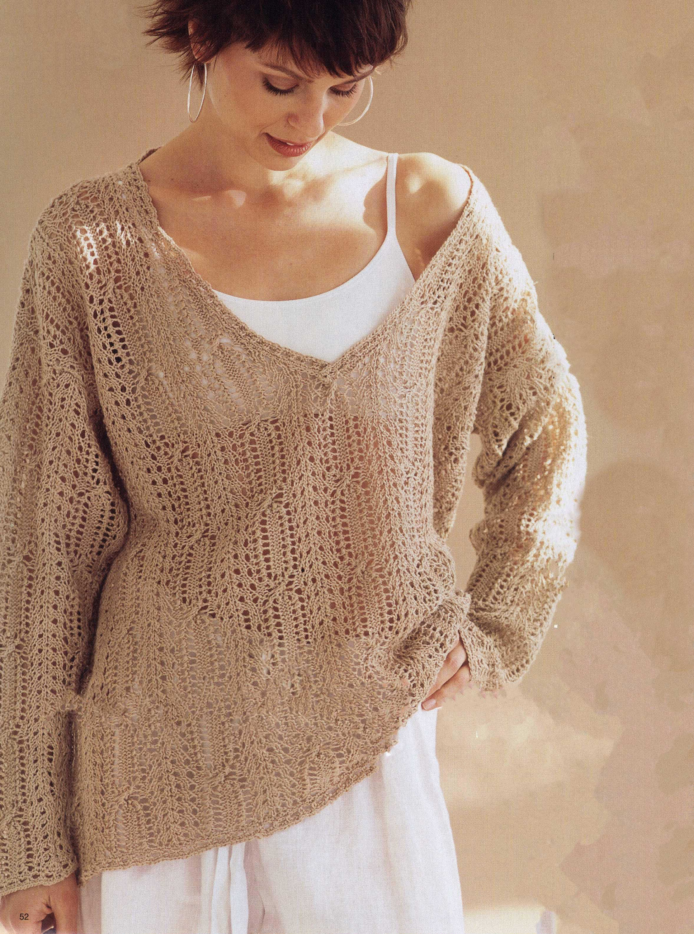 Lochmuster Stricken Anleitung Strickpulli Damen Sommer Stricken