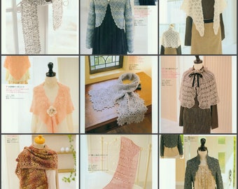 Japonese crochet ebook | Crochet shawl pattern | Crocnet tunic pdf | Crochet lace scarf pattern Pdf file