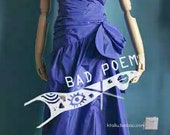 mugler black blue dress M