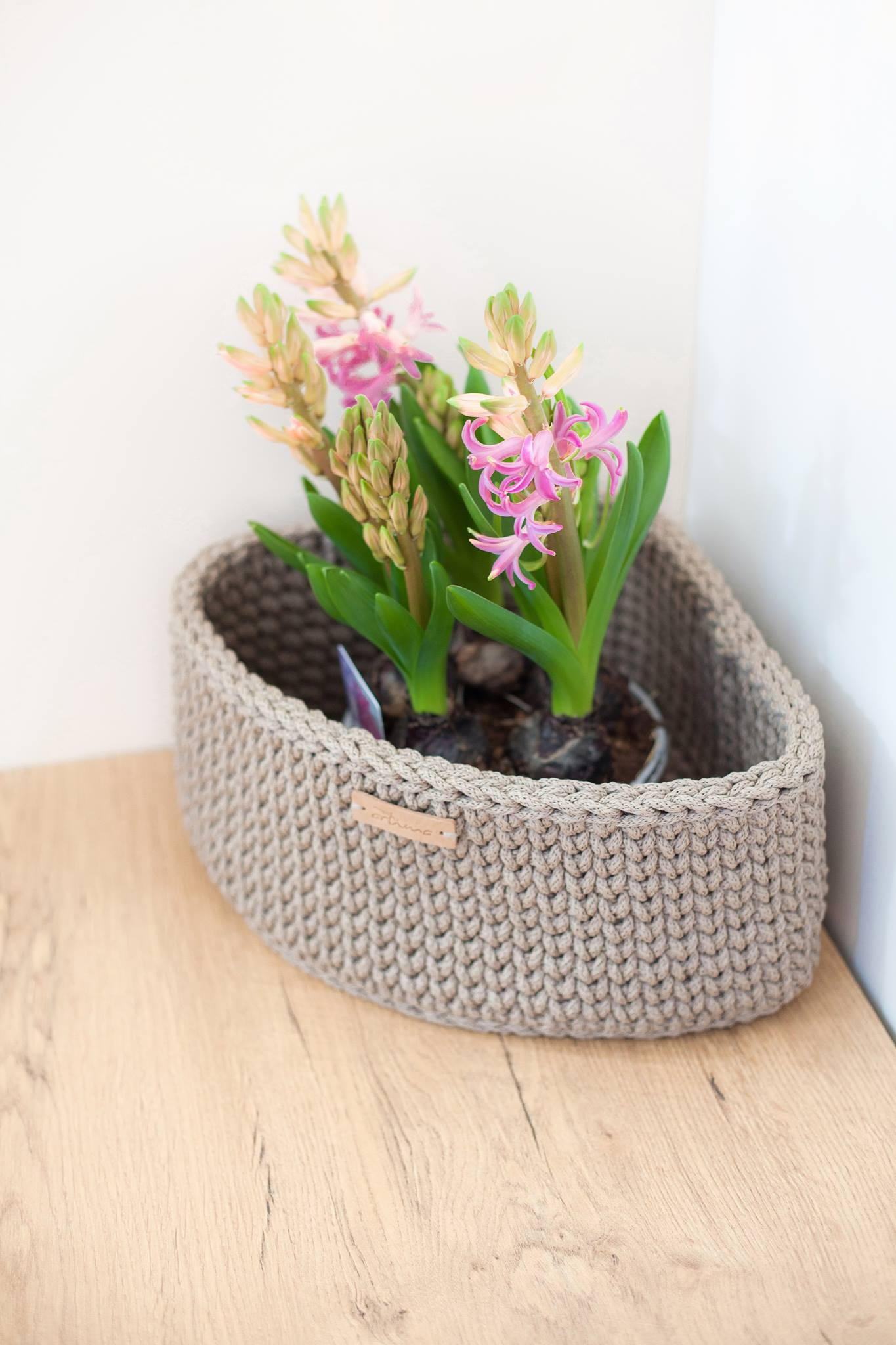 Triangle Crochet Basket/corner Basket/handy Etsy