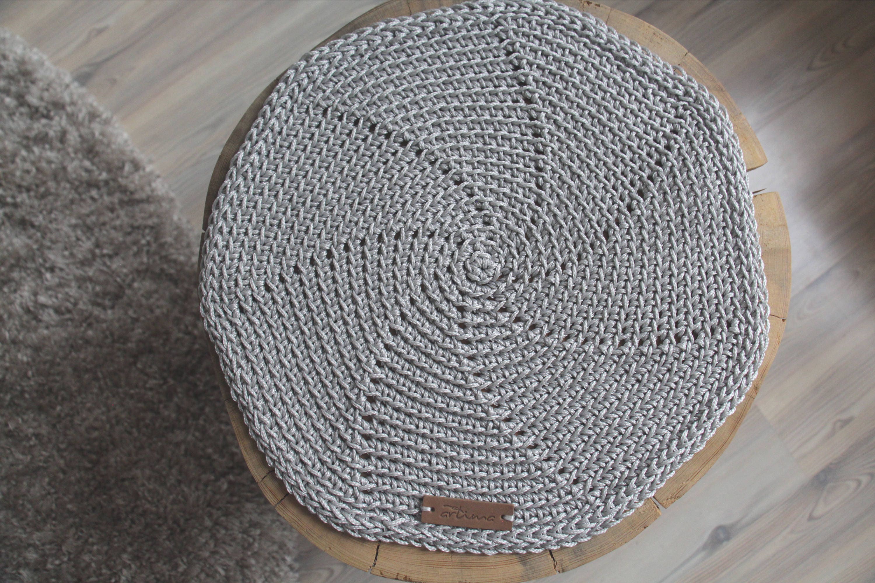 Crochet Silver Table Mats Round Table Mats Set of 4 Crochet Etsy