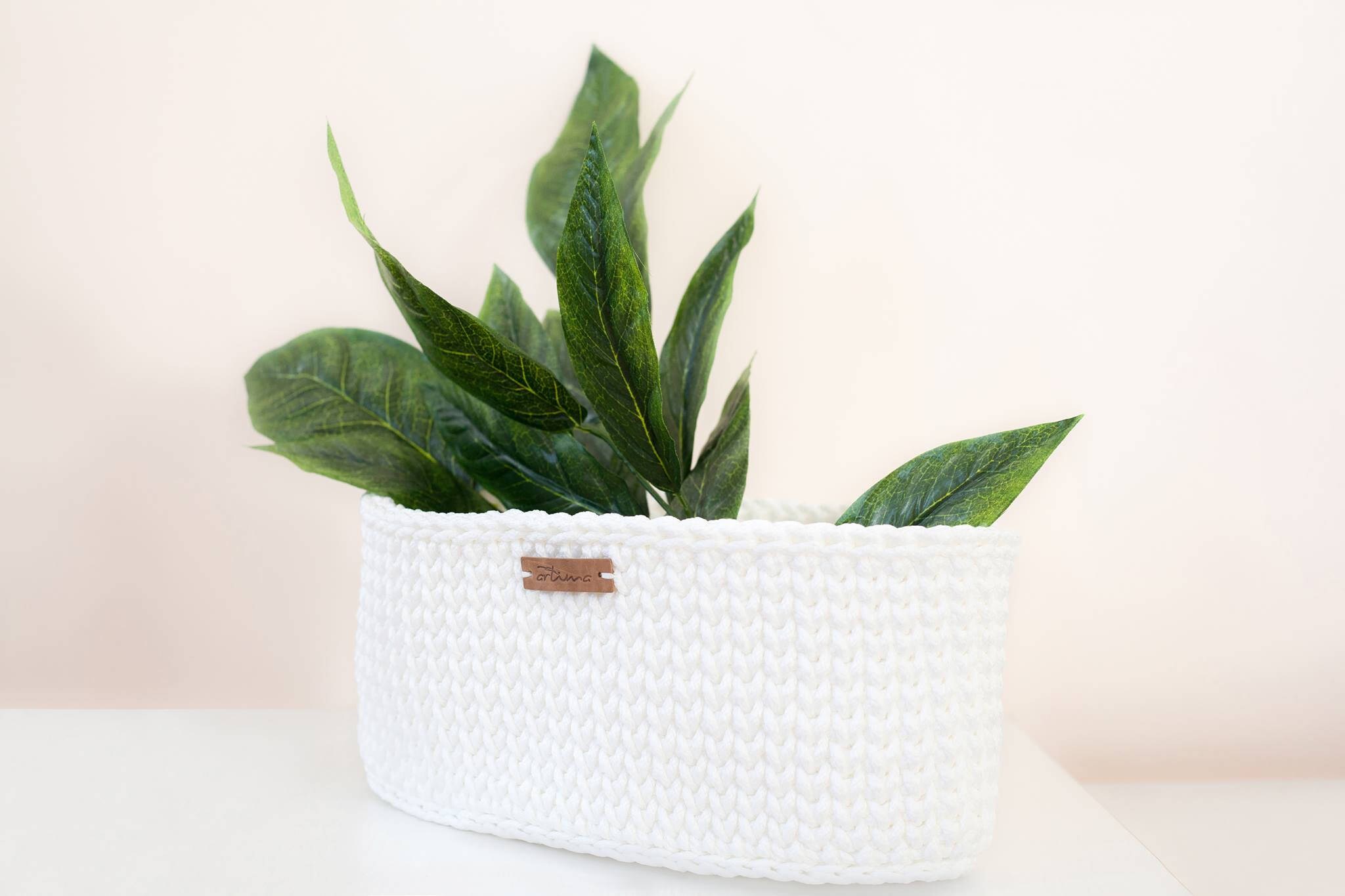 Panier Au Crochet Triangle/Panier