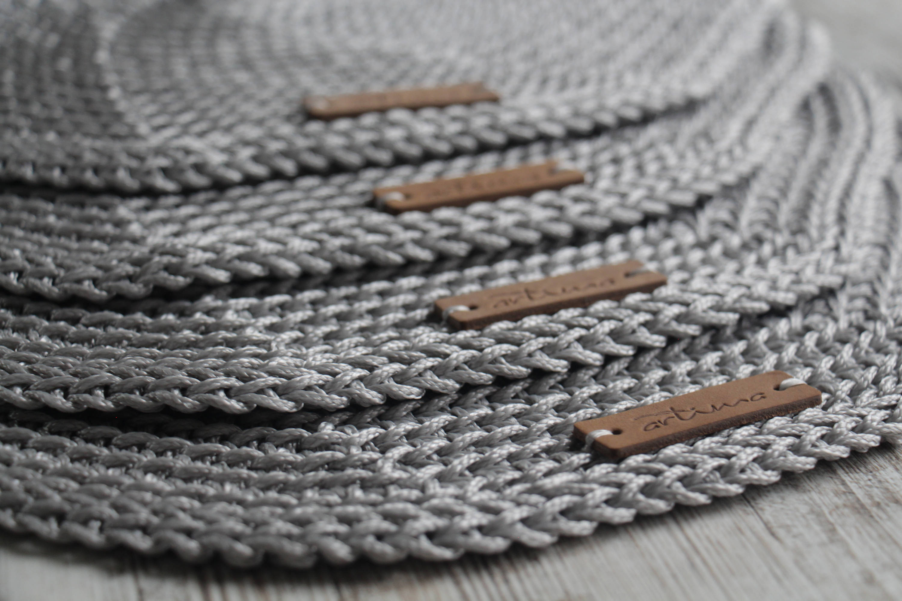Crochet Silver Table Mats Round Table Mats Set of 4 Crochet Etsy