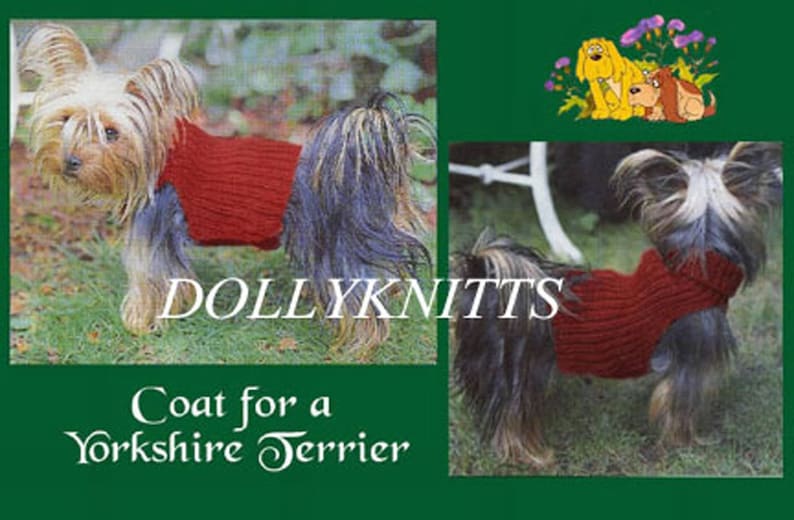 Knitting Pattern for Yorkshire Terrier Dog Coat Etsy