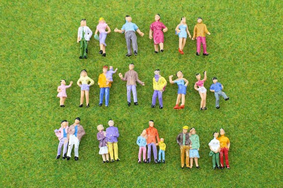 Tiny People Miniature Figurine 2cm 1:87 Man Woman Small Boy | Etsy