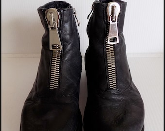 Vintage 90&#39;s Leather Grunge Chunky Platform Shoes