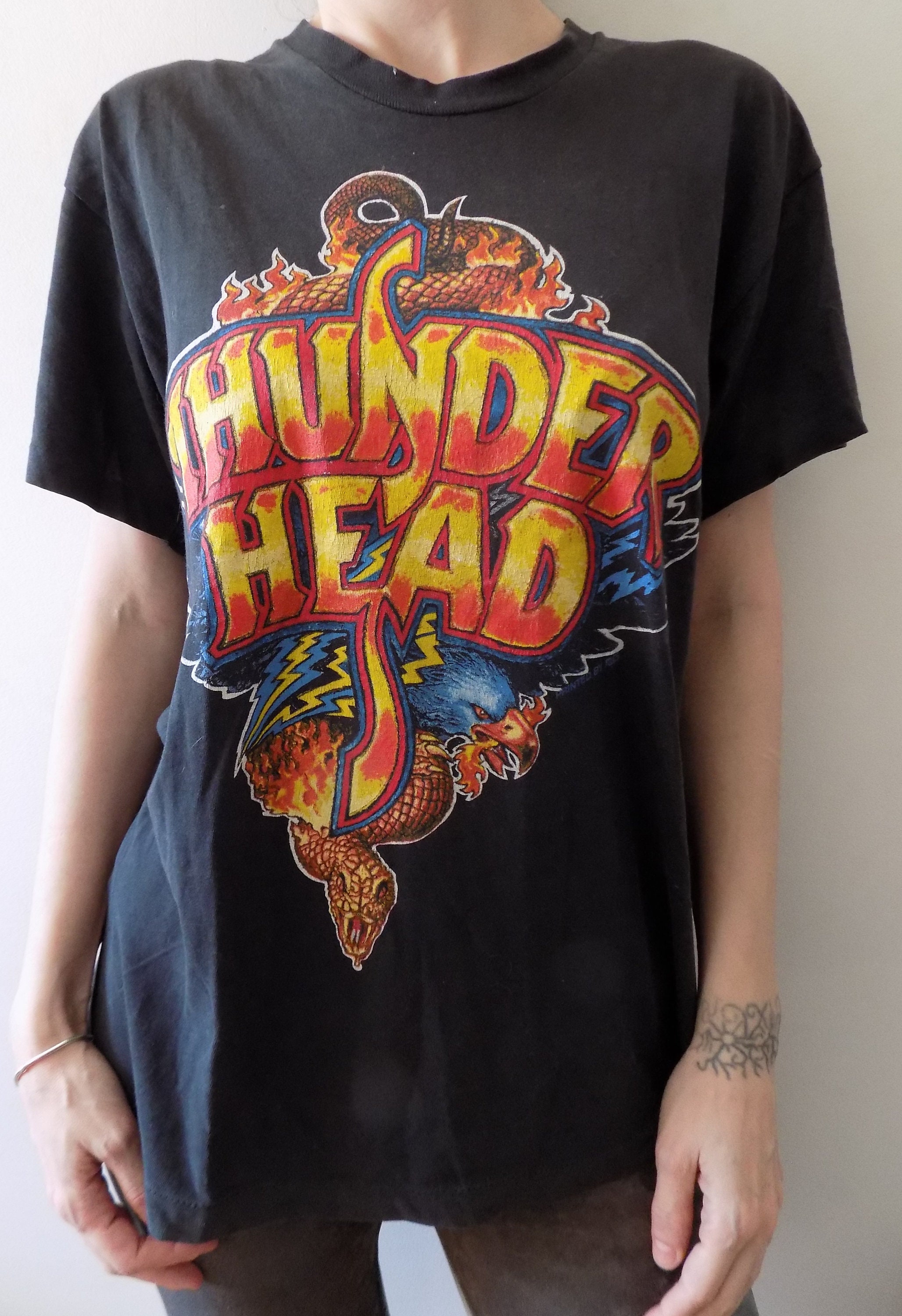 90年代のヴィンテージサンダーヘッドバンドTシャツ - Etsy 日本