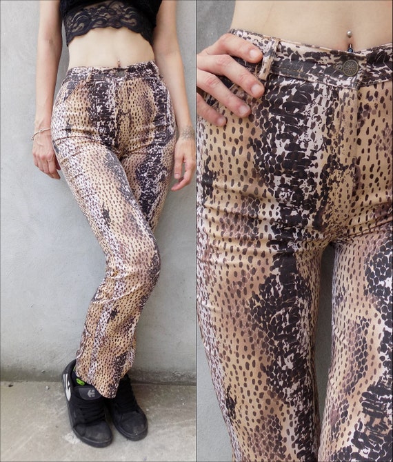 90's Animal Print High Waist Pants
