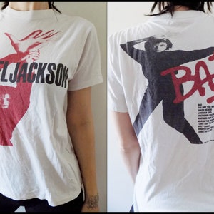 1988 vintage Michael Jackson bad tour tee – The Pop up shop Los Angeles