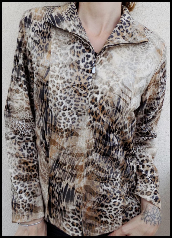 Vintage 90's Animal Print Jacket - image 6