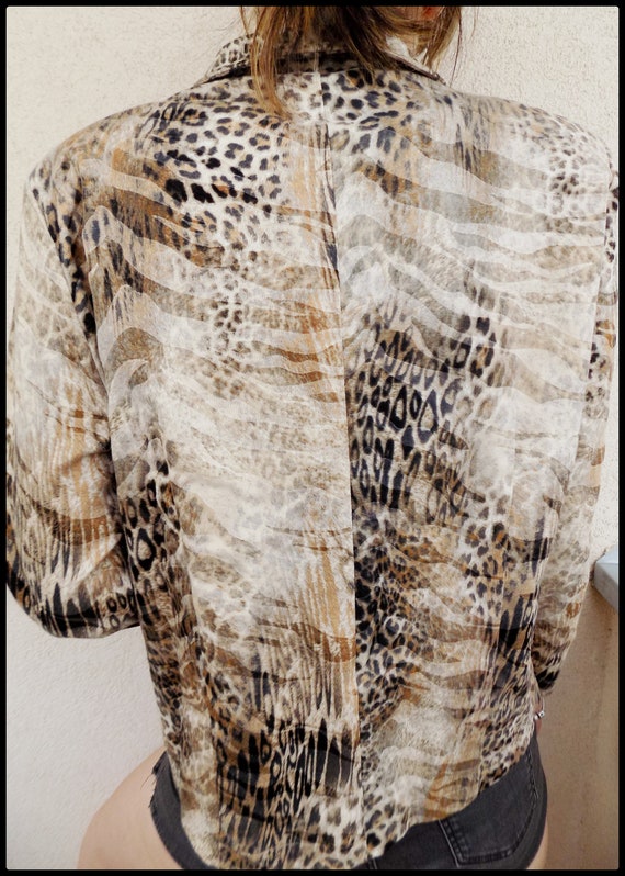 Vintage 90's Animal Print Jacket - image 9