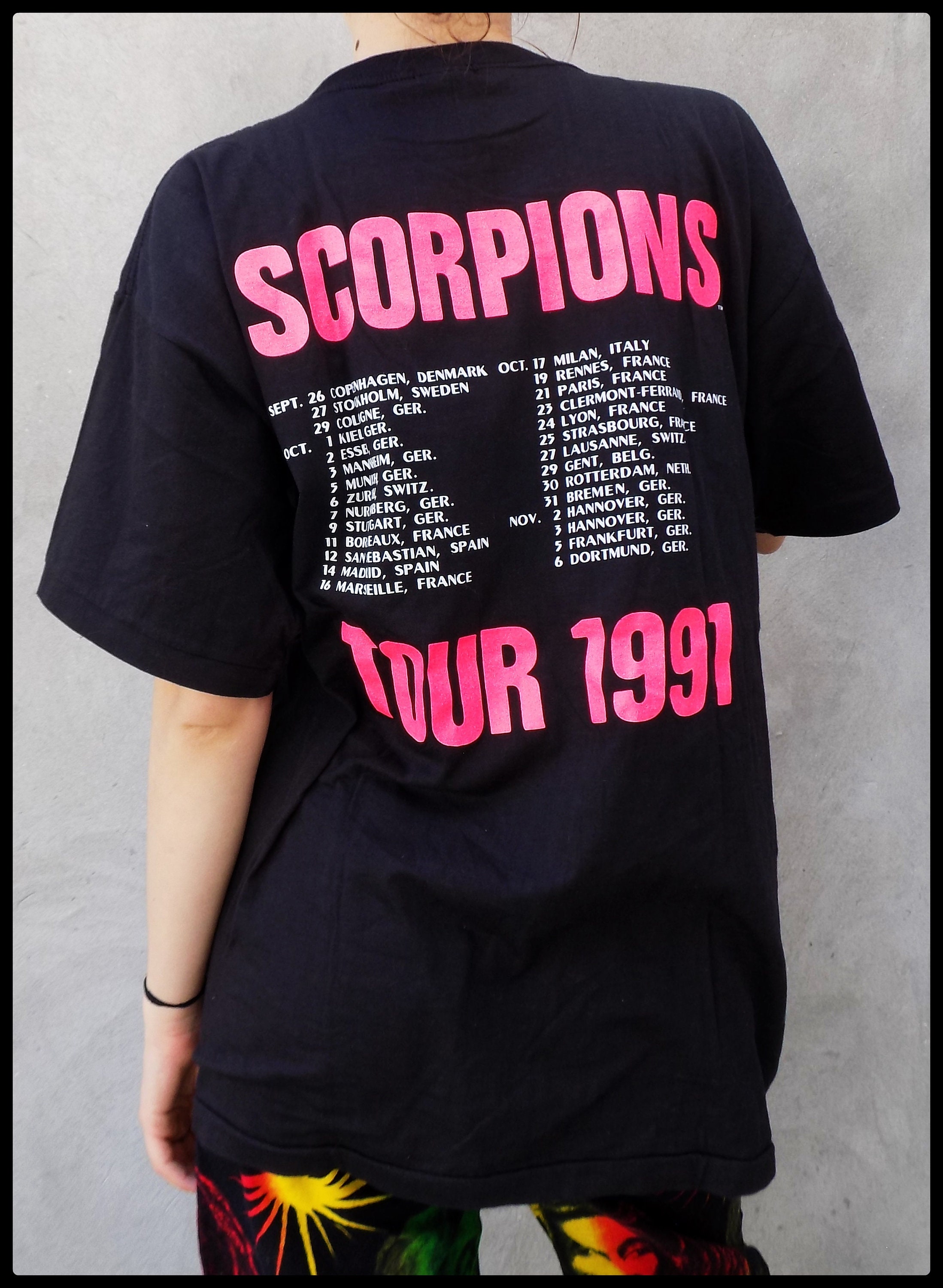 Vintage 90's Scorpions Tour T-shirt - Etsy