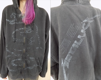 Vintage 90's Rare Metallica Black Album Hoodie