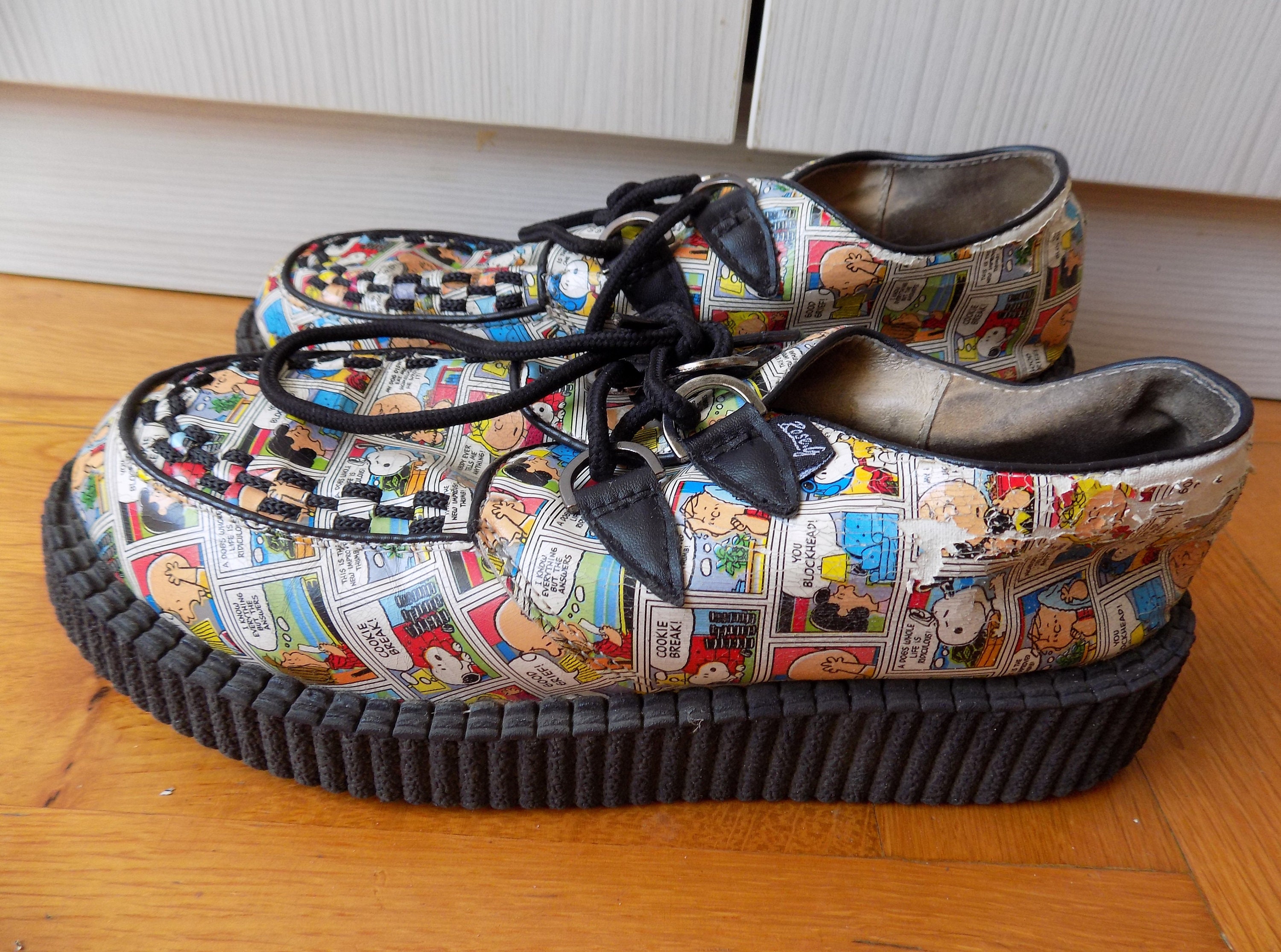 geur Intimidatie stimuleren Vintage Snoopy Creepers Shoes - Etsy België