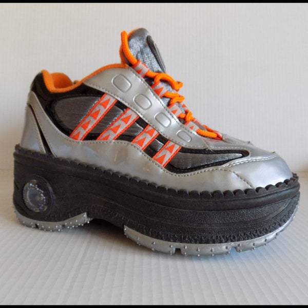 Vintage 90's TriNet Space Techno Rave Platform Sneakers