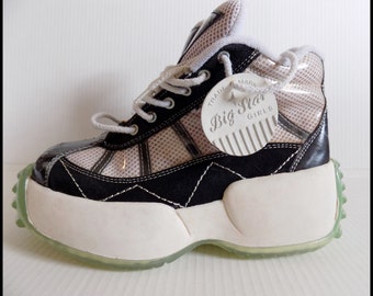 Vintage 90-tals Rave-platåsneakers