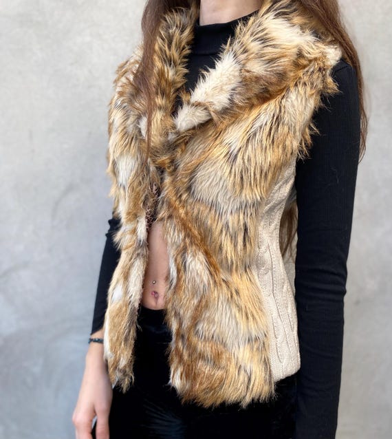 00s archive fur gimmick vest grunge y2k 【公式通販】