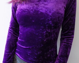 Purple Velvet Plush T-shirt | Etsy 
