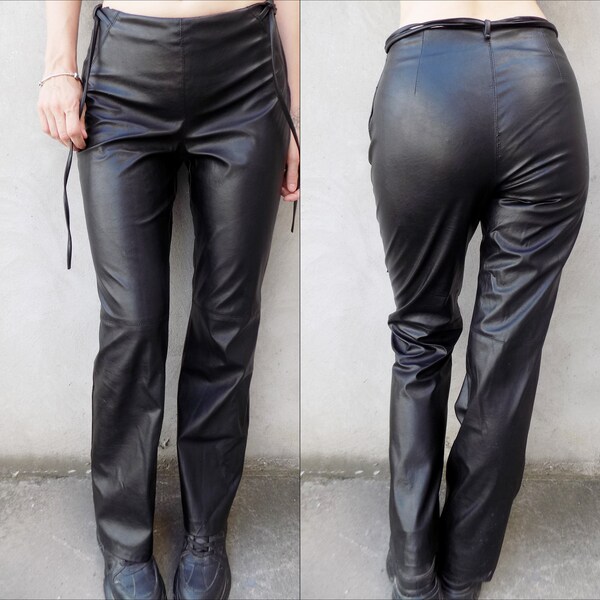Faux Leather Pants Etsy