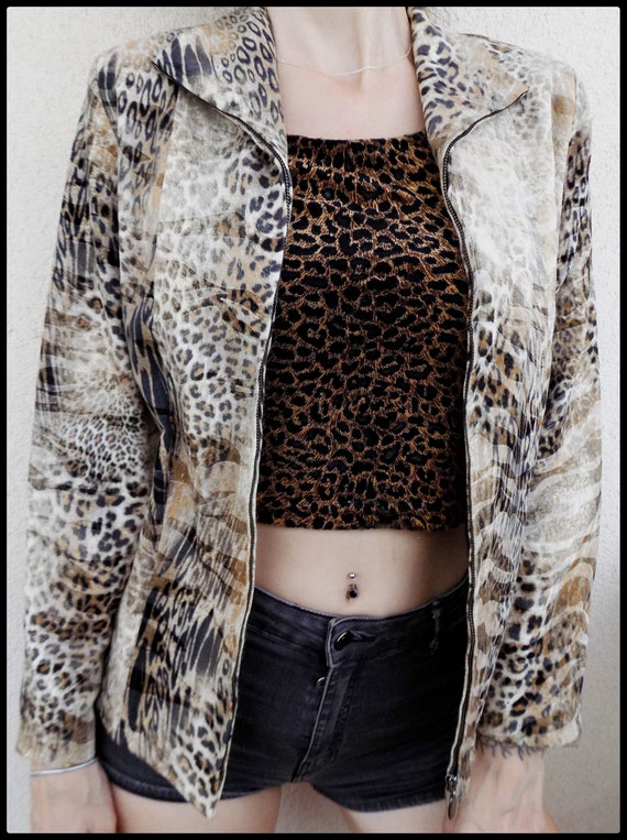 Vintage 90's Animal Print Jacket - image 3