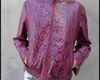 Pink snake top print jacket