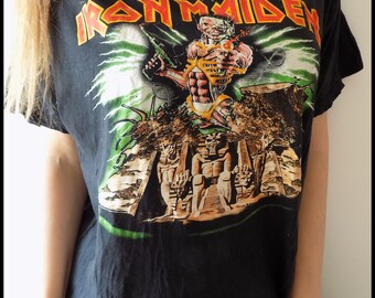 Vintage 90's Iron Maiden T-shirt - Etsy
