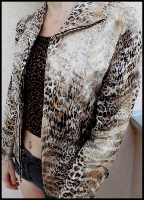 Vintage 90's Animal Print Jacket - image 5