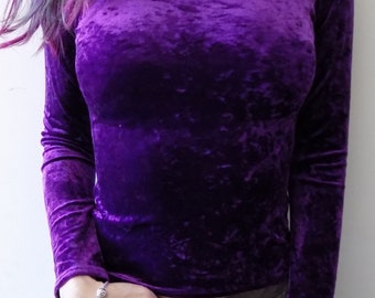 Purple Velvet Plush T-shirt | Etsy 