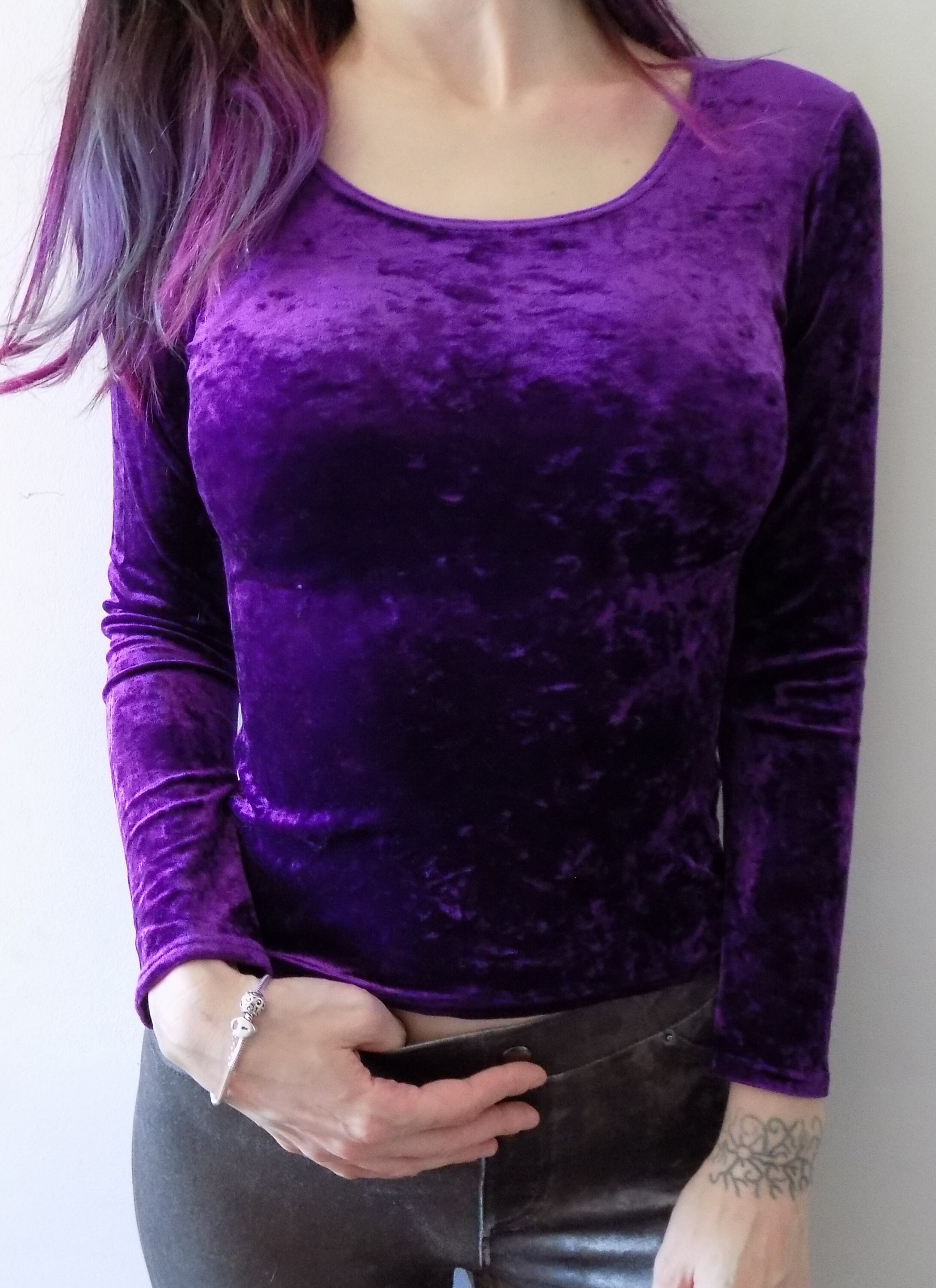Purple Velvet Plush T-shirt | Etsy 