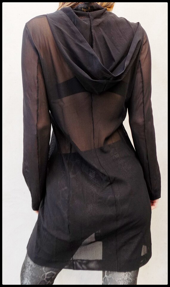 Vintage 90s black mesh goth cami (S)