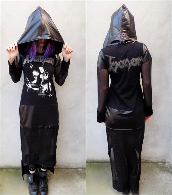 Black Metal Venom Hoodie Dress - Etsy