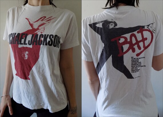 Vintage Rare 80's Michael Jackson Bad T 