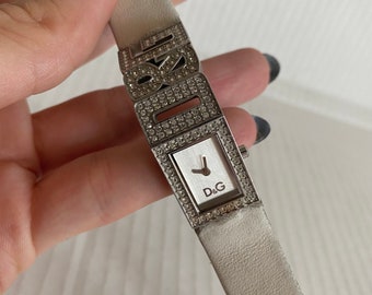 Vintage Dolce & Gabbana Crystal Bracelet Watch, Silver-tone  display picture 1