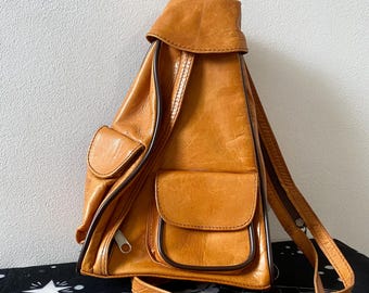 Y2K Leather Small Backpack