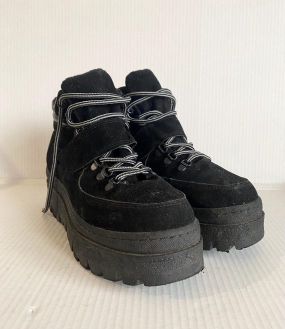 Y2K Black Platform Sneakers - Etsy